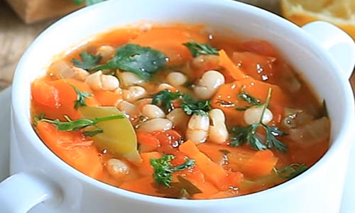 Овощной суп с фасолью, рецепт в пост