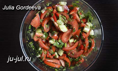 Овощной салат с вкусной заправкой, рецепт приготовить дома